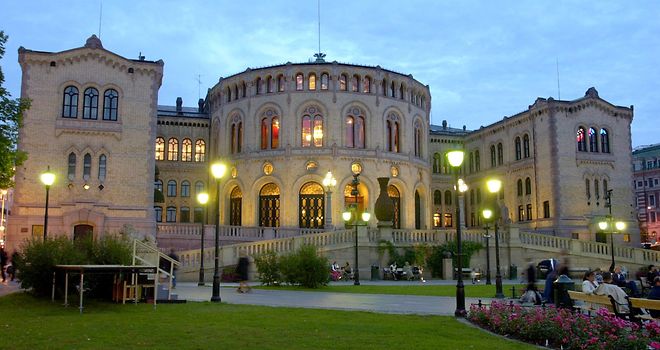 Parlamentsgebäude norwegische Nationalversammlung, Oslo