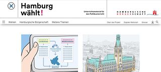 Screenshot von der Website www.hamburgwaehlt.de